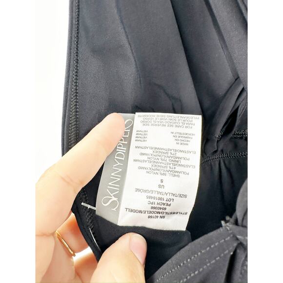 Skinny Dippers Black Wave Length Lace Up One Piece Swimsuit Size Small NWOT - Picture 5 of 6